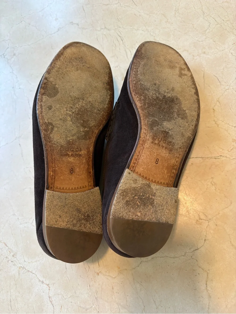 Gucci vintage Brown Suede Horsebit Loafers